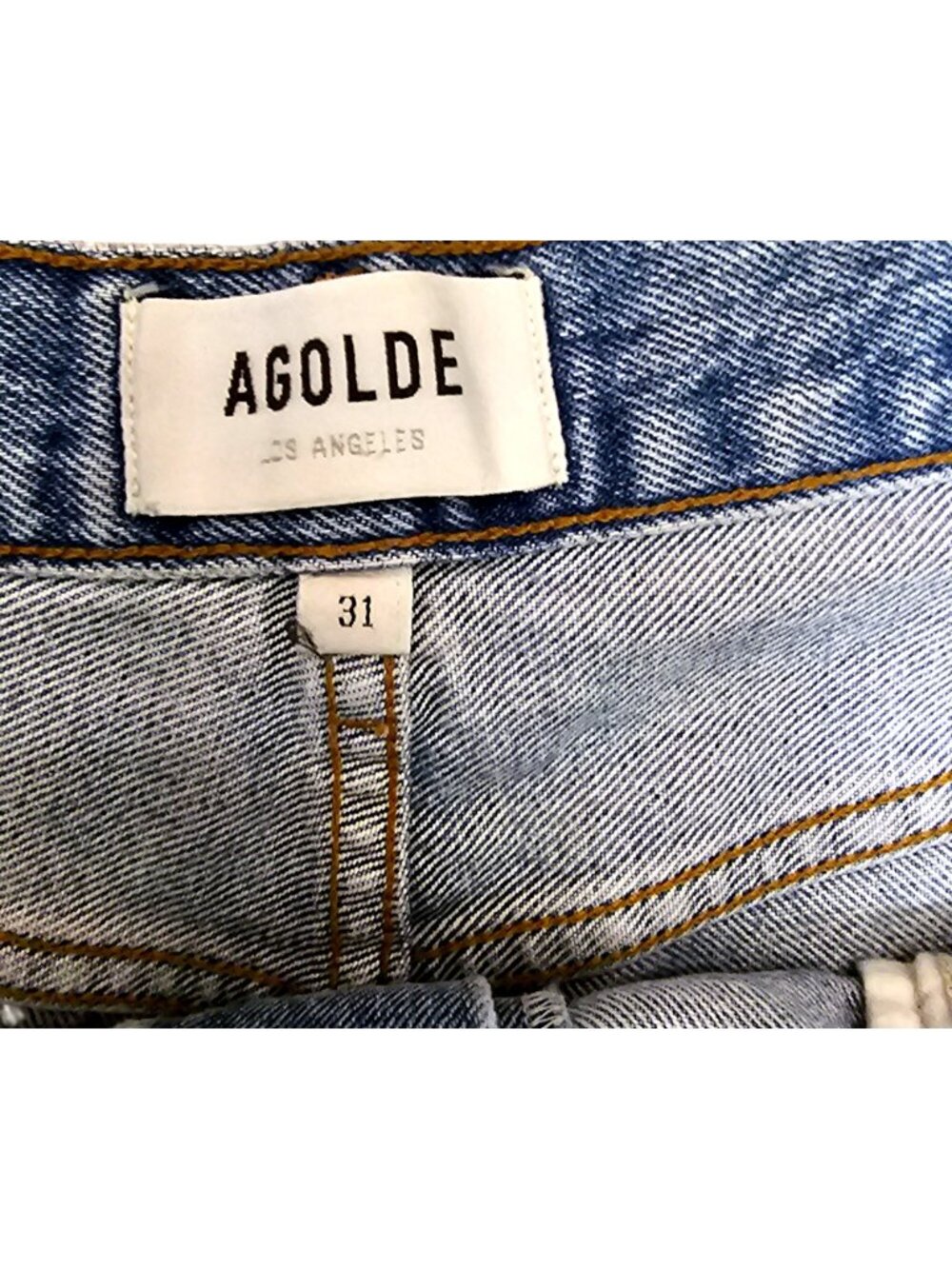 Agolde Women's Distressed High-Waist Denim Shorts With Frayed Hem Button Fly And - Picture 8 of 15
